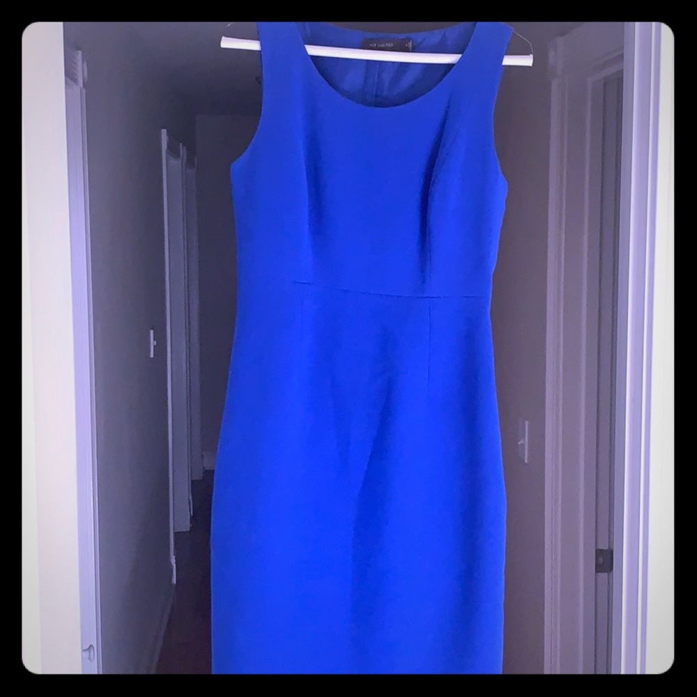 Blue classy cocktail dress